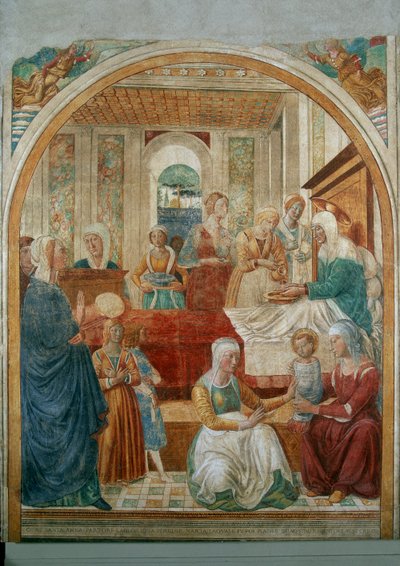 聖母の誕生 作： Benozzo di Lese di Sandro Gozzoli